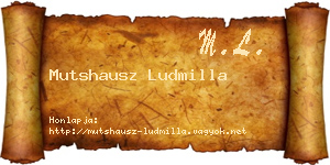 Mutshausz Ludmilla névjegykártya
